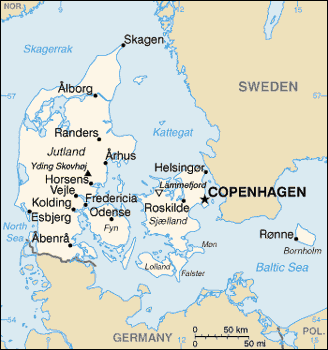 Map of Denmark